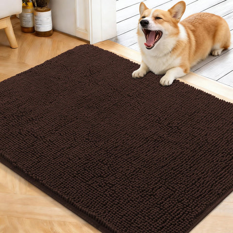 OLANLY dog door mat muddy paws 40x32 absorbs moisture and dirt for a clean entry