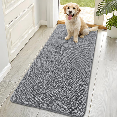 OLANLY dog door mat muddy paws 70x35 captures moisture at the doorway.