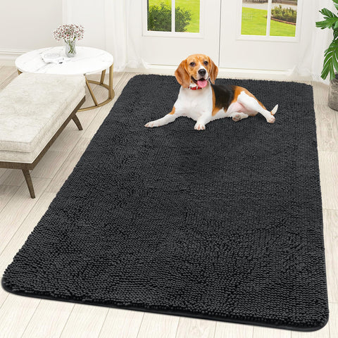 OLANLY dog door mat absorbs muddy paws at the entry.