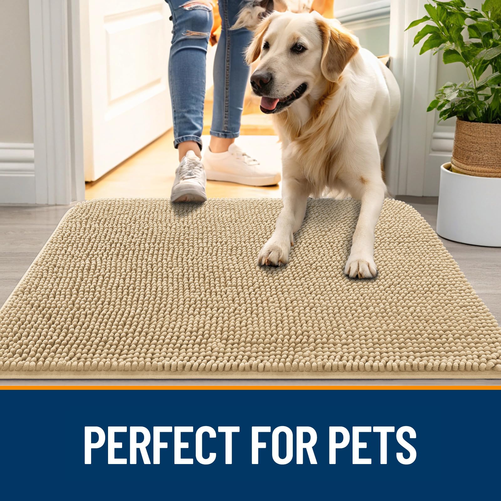 OLANLY dog mat suitable for indoors, outdoors, crates, and cars