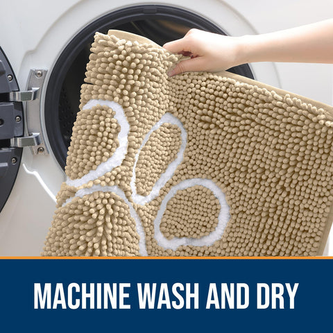 OLANLY washable chenille mat dries quickly after cleaning