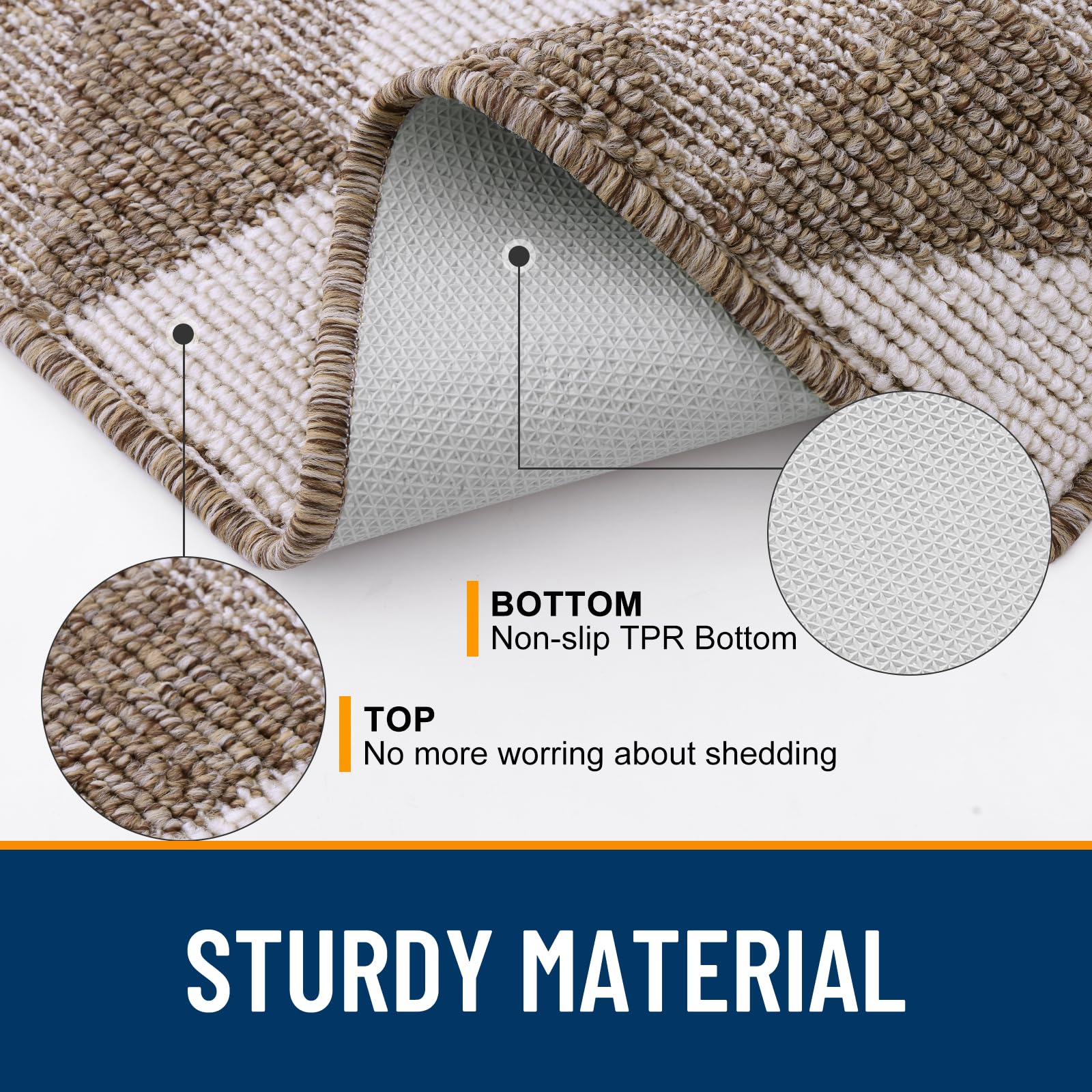 OLANLY door mat absorbs moisture and dirt, keeping interiors cleaner after outdoor activity