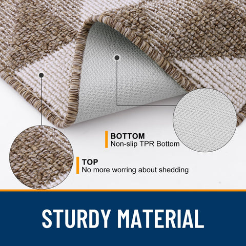 OLANLY door mat absorbs moisture and dirt, keeping interiors cleaner after outdoor activity
