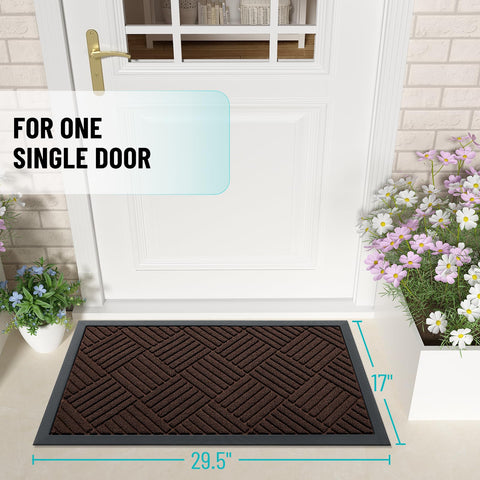 OLANLY door mat absorbs moisture and debris to keep floors dry.