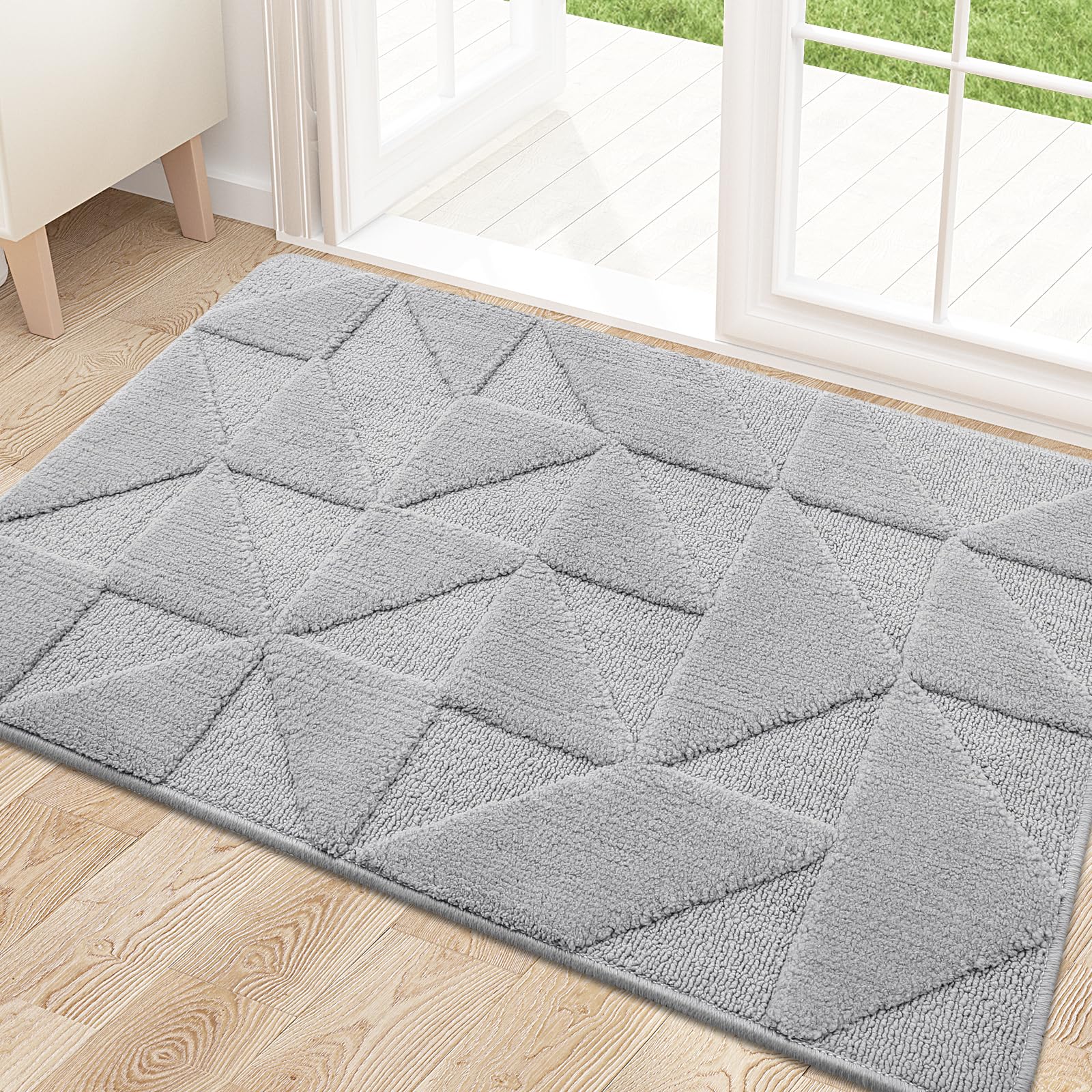 OLANLY door mat absorbs dirt and moisture at the entry