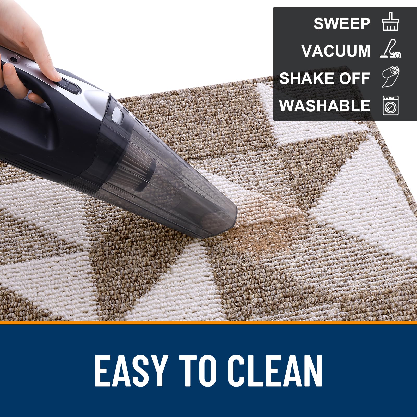 OLANLY front-back door mat offers odor-free use and solid grip at entryways