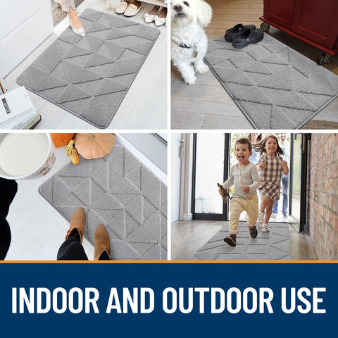 OLANLY door mat placed on level dry surface to prevent slipping