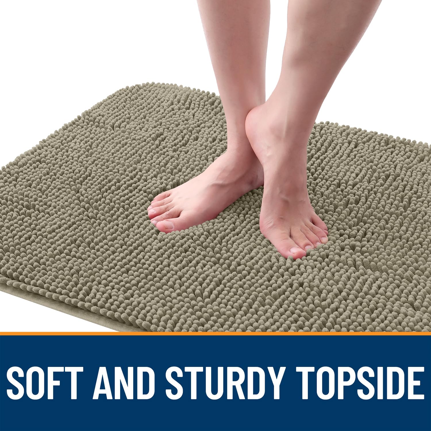OLANLY door mat low-profile 1inch design fits under doors smoothly.