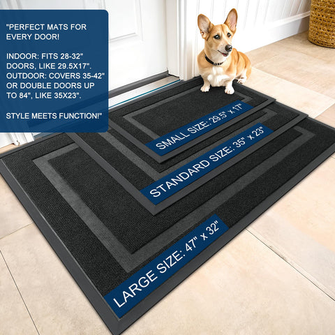 OLANLY door mat natural rubber backing resists tearing and odors