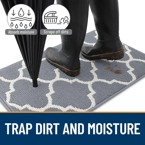 OLANLY mat features a non-slip base for secure footing