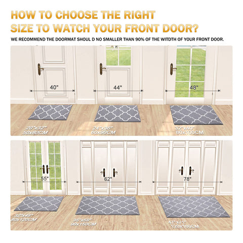 OLANLY door mat with reinforced overlock edges for lasting durability
