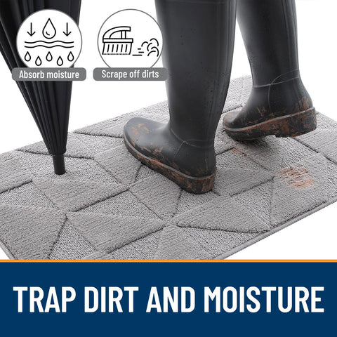 OLANLY door mat reinforced overlock edges for durability