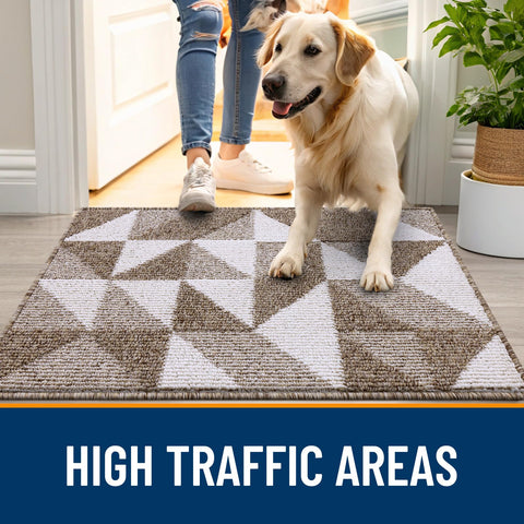OLANLY door mat features rolled packaging for crease-free arrival