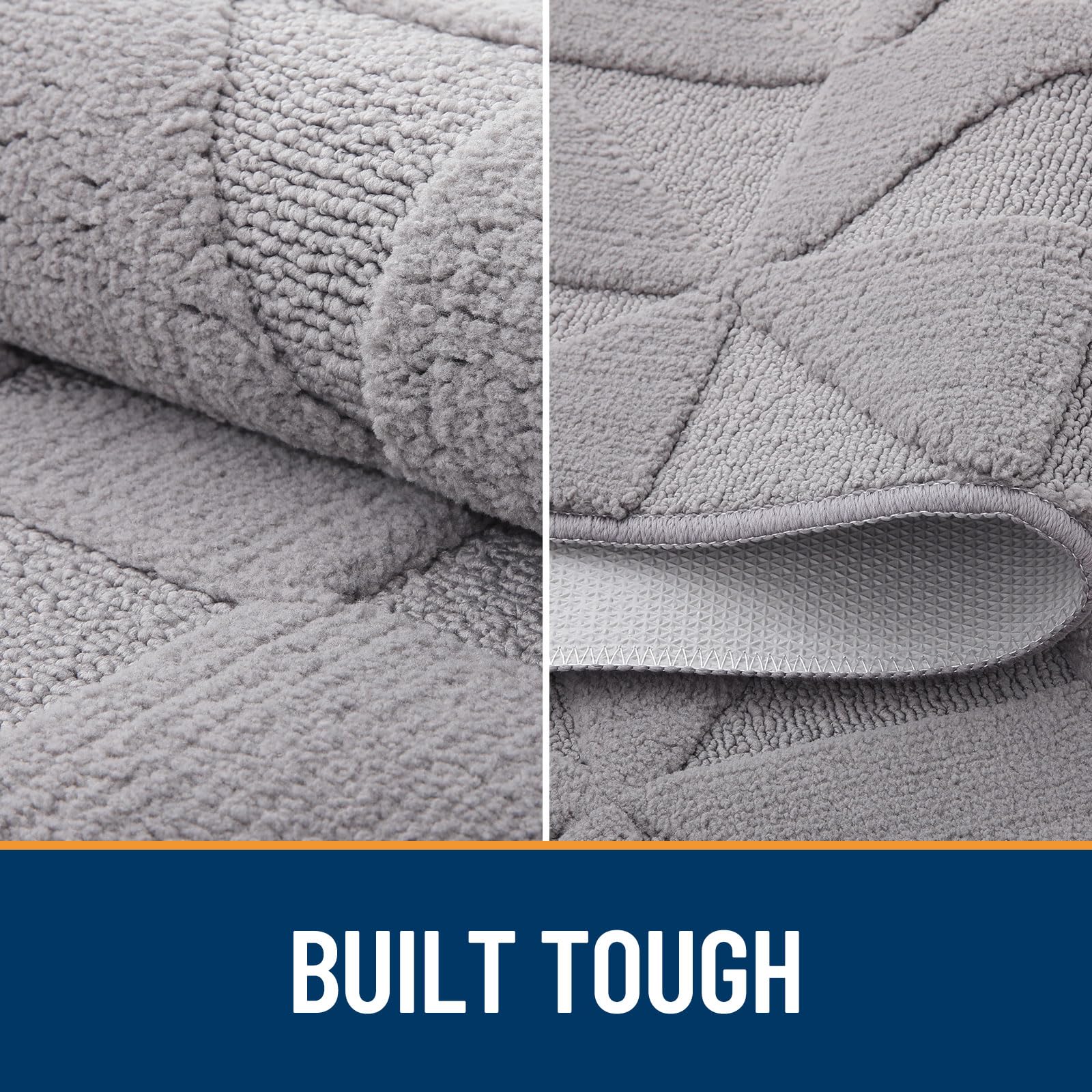 OLANLY door mat with soft topsides for comfort