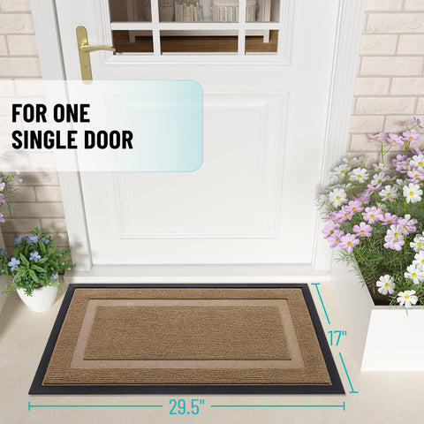OLANLY door mat topside woven texture traps dirt at the threshold