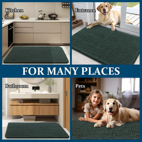 OLANLY easy care mat—shake out debris or machine wash