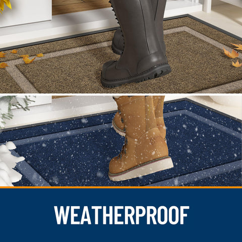 OLANLY easy-clean door mat cleans quickly with vacuum, broom, or hose rinse.