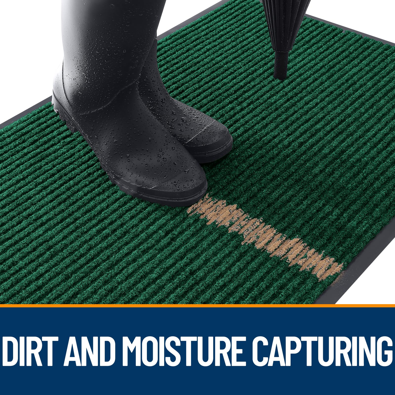 OLANLY easy-clean doormat simplifies upkeep with quick shake or vacuum.