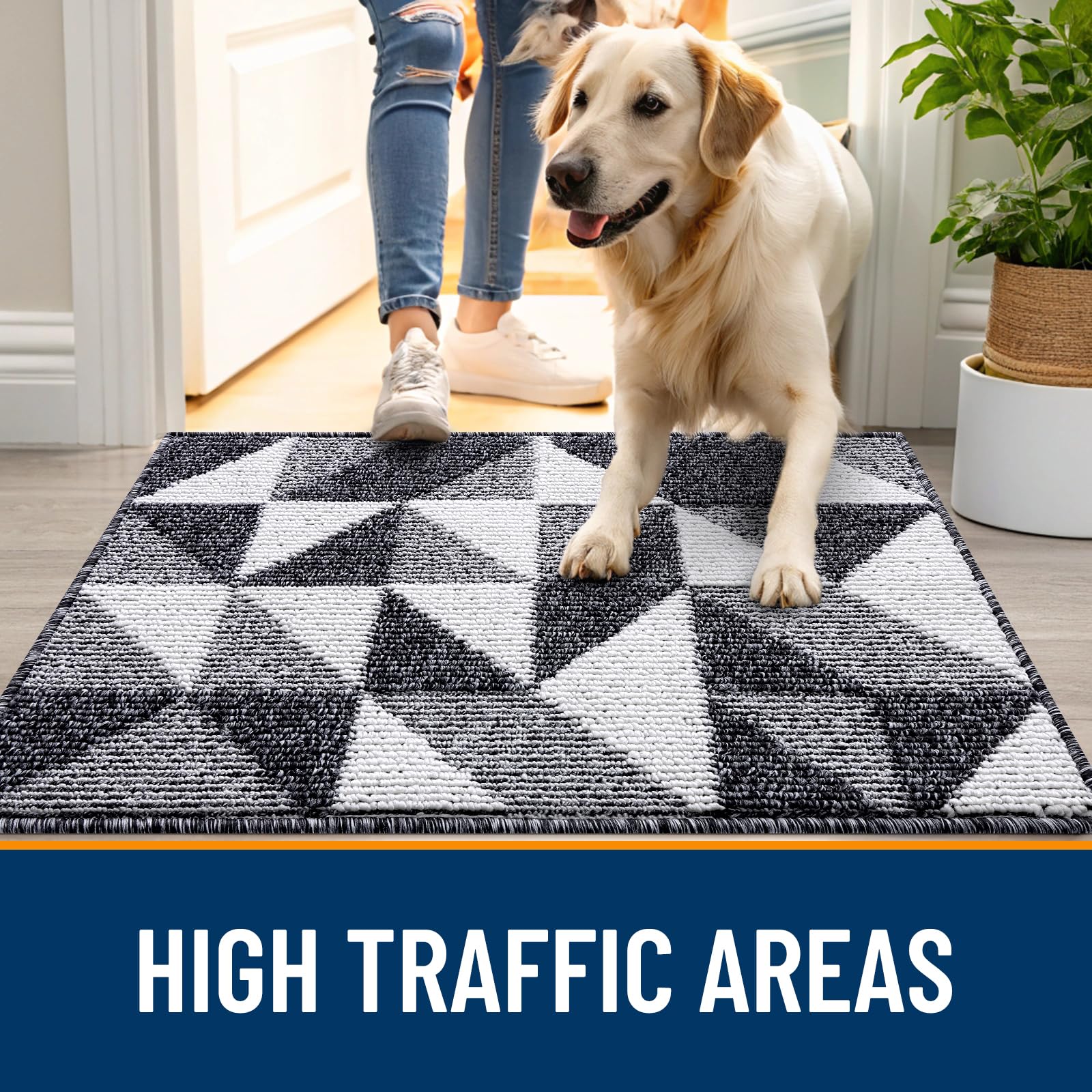OLANLY mat is machine washable for quick, thorough cleaning.