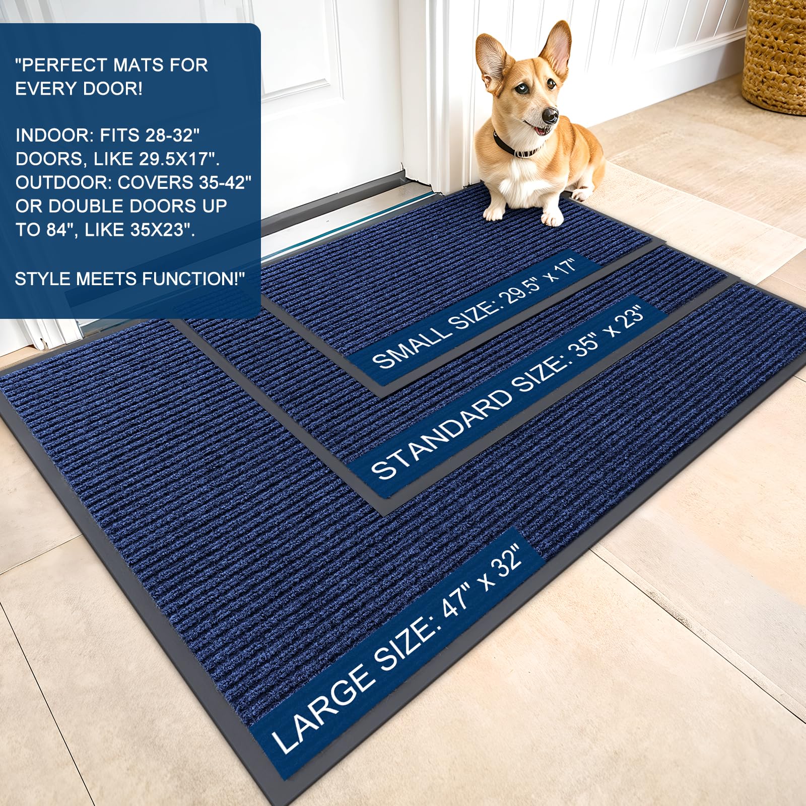 OLANLY entrance mat demonstrates strong absorption to keep floors dry.
