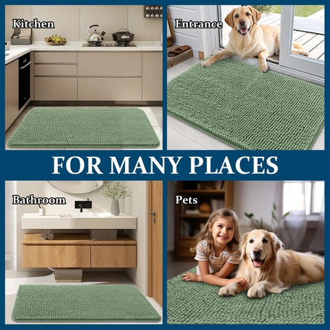 OLANLY entryway mat enhances home entrances with cozy texture.