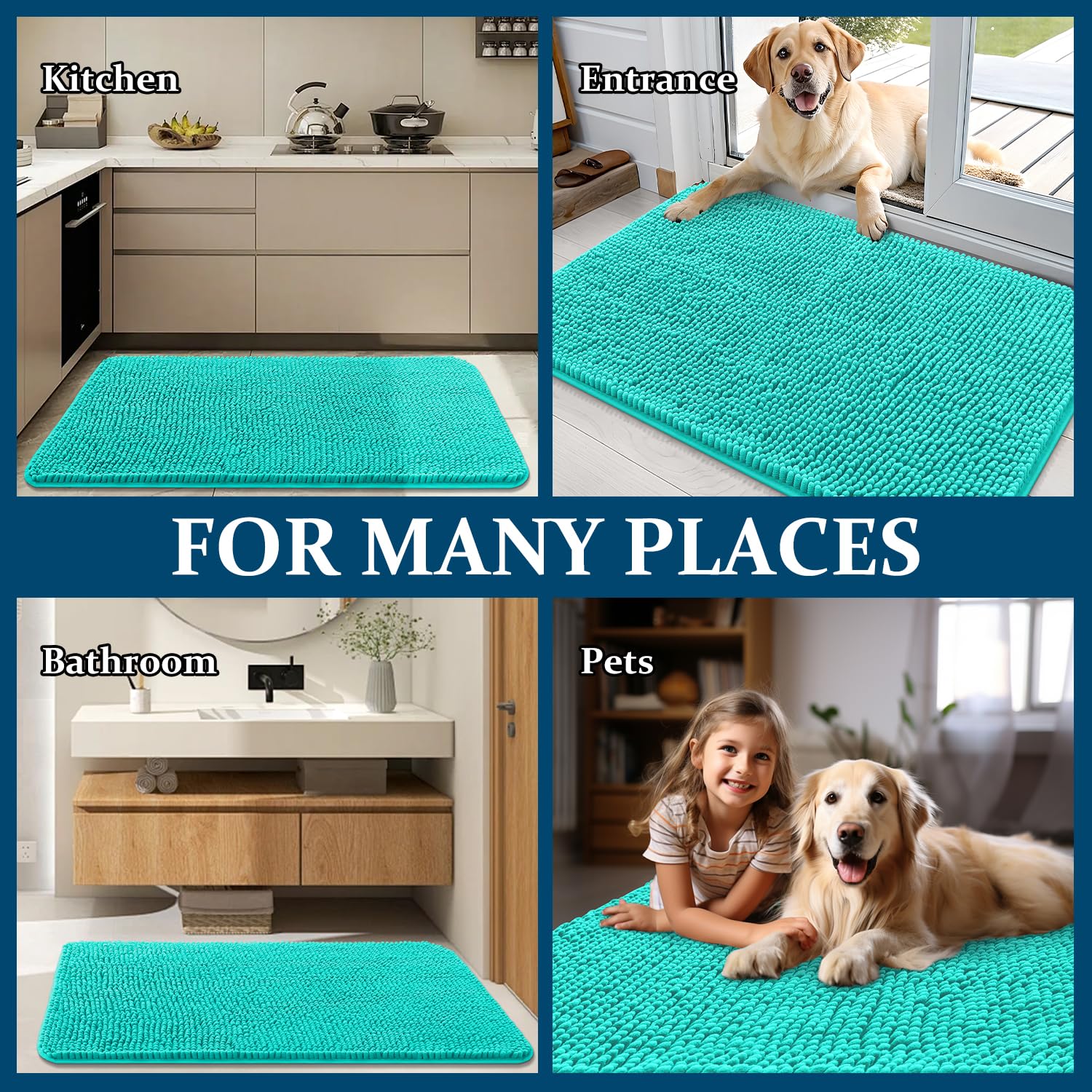 OLANLY entryway mat helps maintain tidier spaces with daily use.