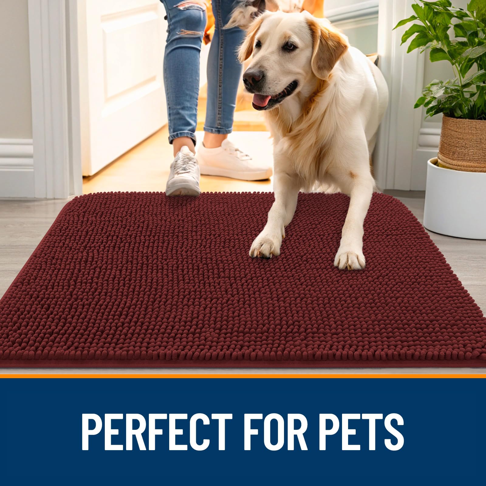 OLANLY entryway-doormat indoor-outdoor versatility; adapts to car, crate, or doorway.