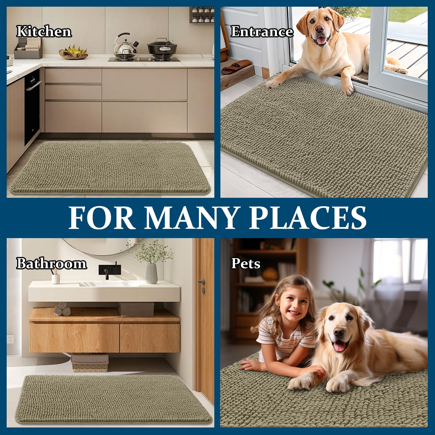OLANLY entryway rug helps keep floors cleaner and drier
