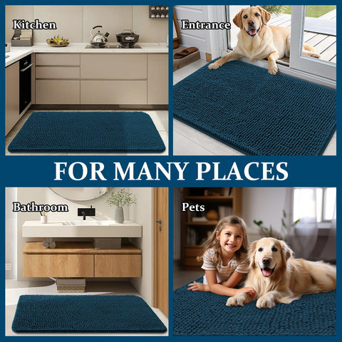OLANLY quick-dry chenille mud mat for busy households