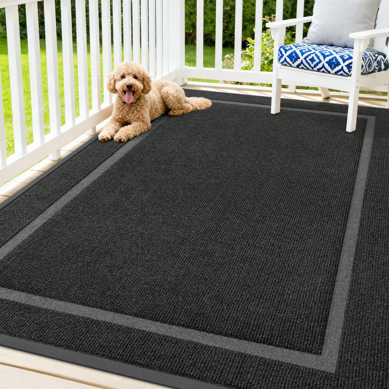 OLANLY front door mat 71x47 keeps dirt outside and fits under most doors