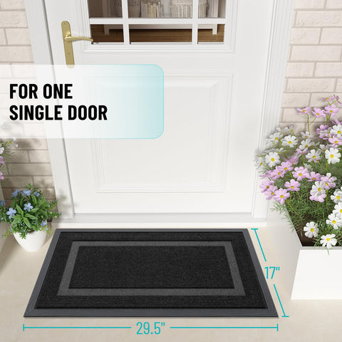 OLANLY door mat resists stains, fading, and harsh weather for long-lasting use