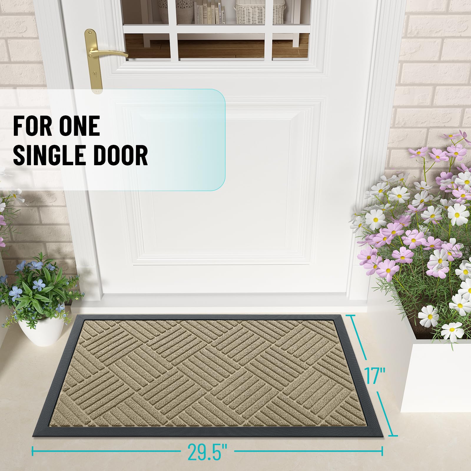 OLANLY mat captures dirt and moisture with deep grooves