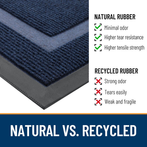OLANLY front door mat easy to clean with vacuum, broom, or hose rinse