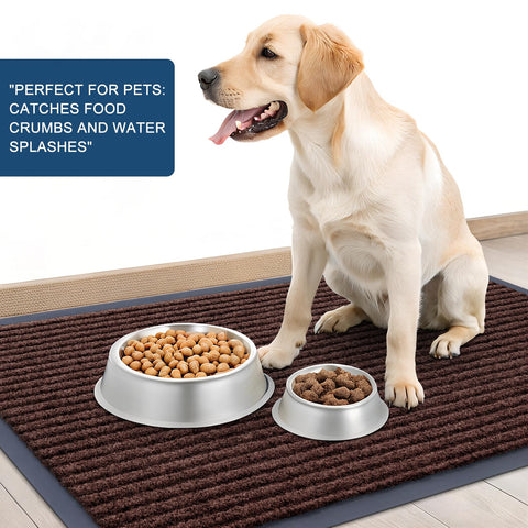 OLANLY front door mat easy-clean design simplifies maintenance with simple vac or shake.