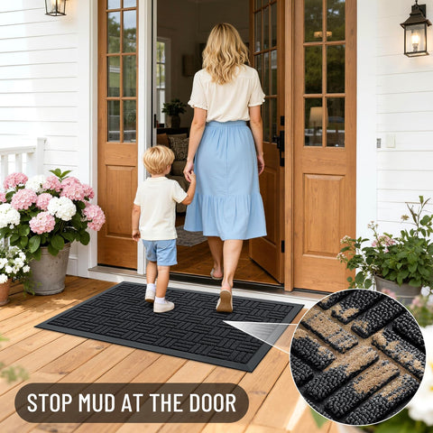 OLANLY non-slip backing keeps the mat securely in place