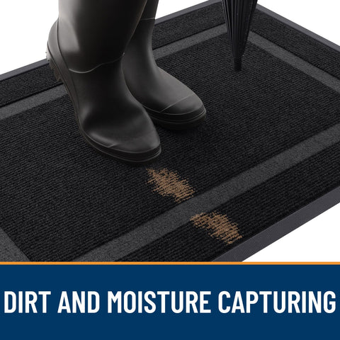 OLANLY front door mat versatile for indoor and outdoor high-traffic areas.