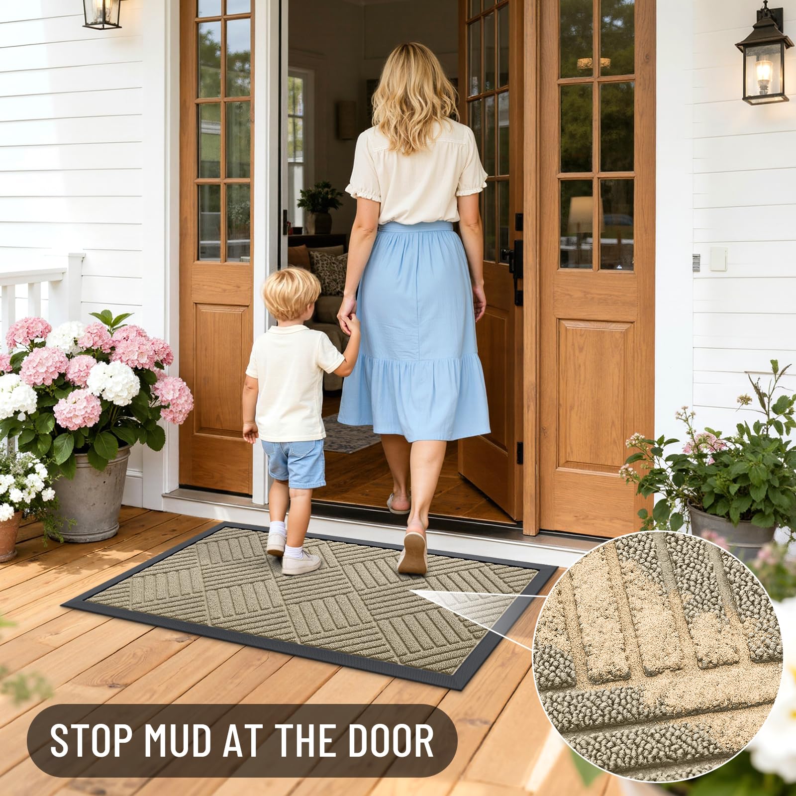 OLANLY versatile mat for indoors and outdoors in any entry