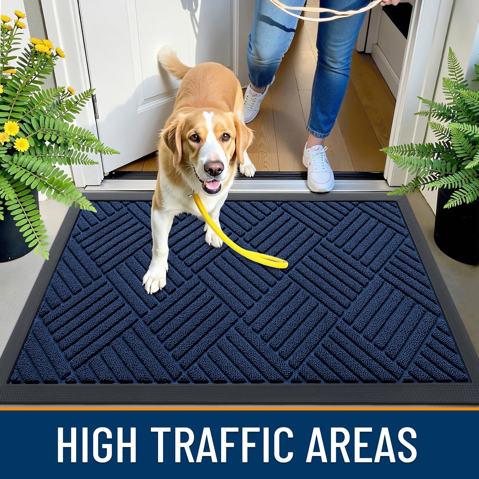 OLANLY indoor-outdoor versatility suits entryways, kitchens, patios, and garages.