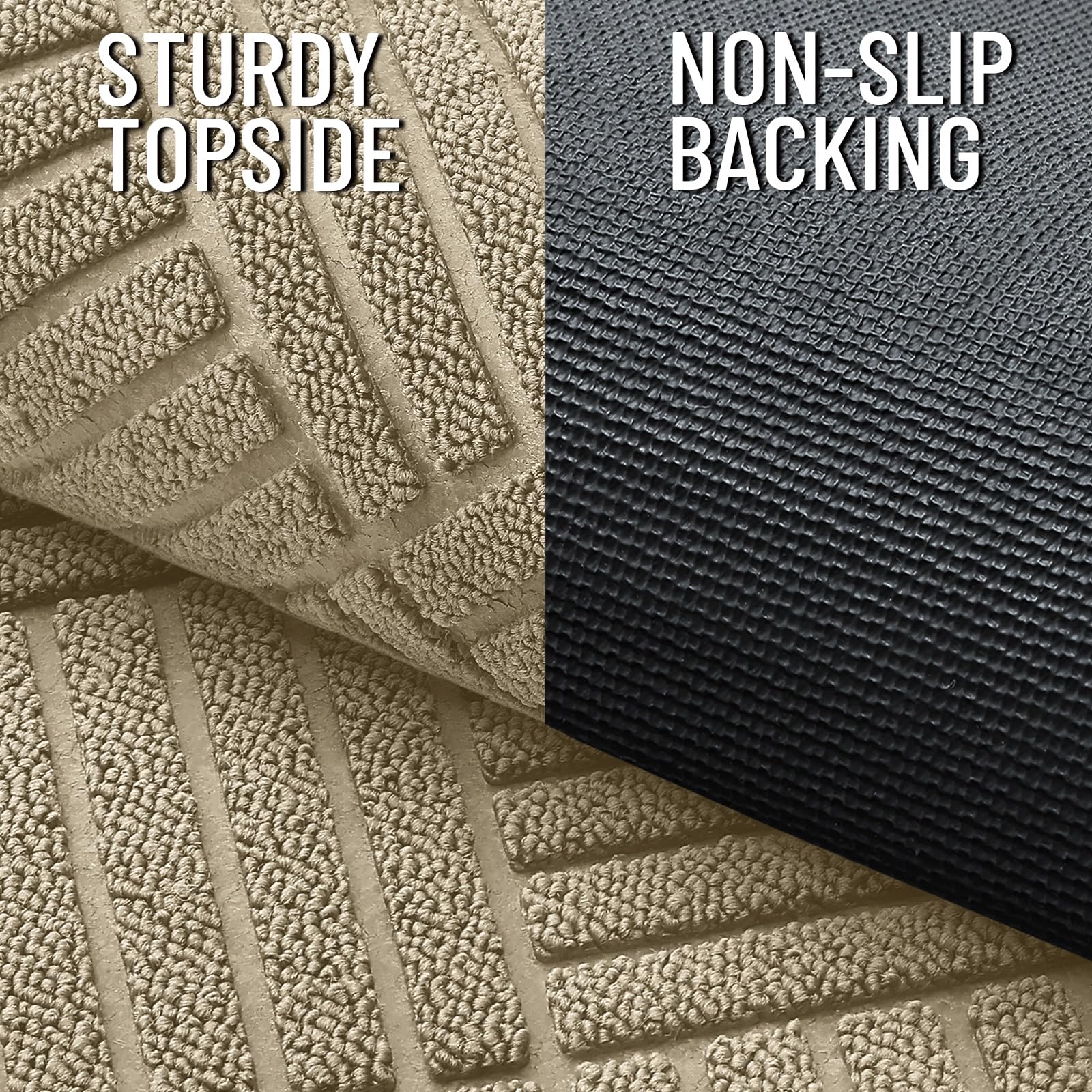 OLANLY low-profile 0.3-inch mat fits under doors