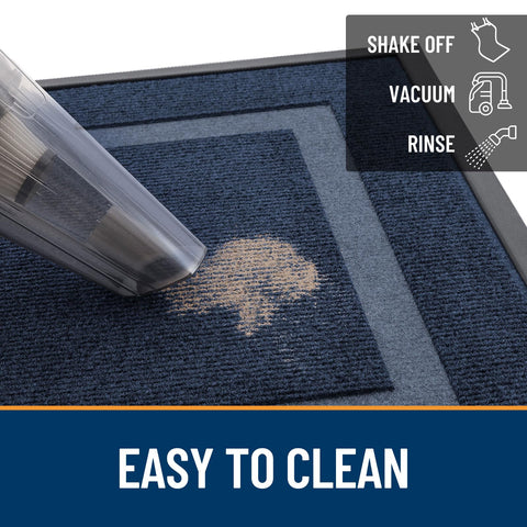 OLANLY front door mat low-profile design fits under standard doors without jamming