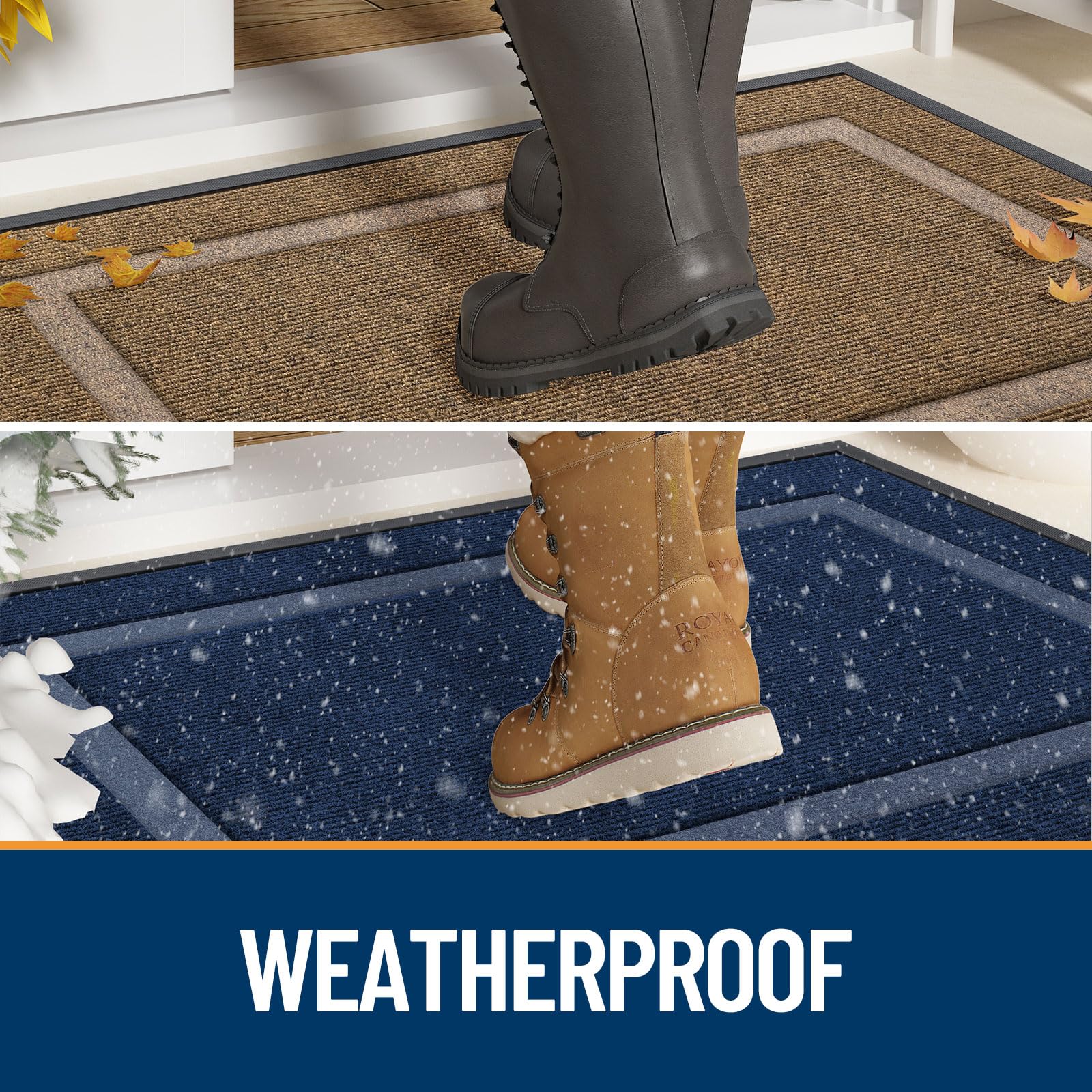 OLANLY mat features natural rubber backing for durability and stability