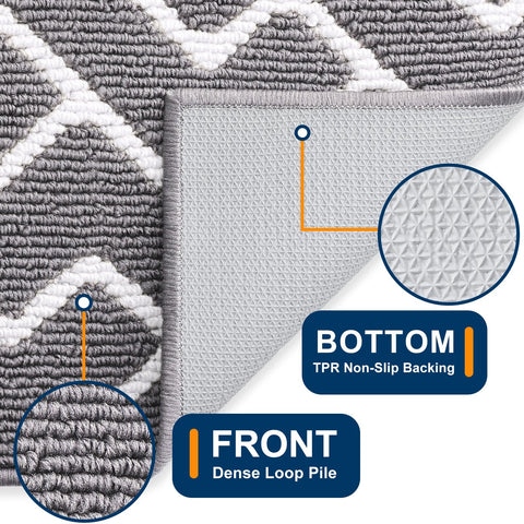 OLANLY front door mat has non-slip backing to stay in place.