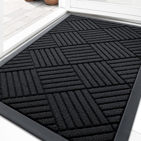 OLANLY front door mat for outdoor entrance keeps entry clean and inviting