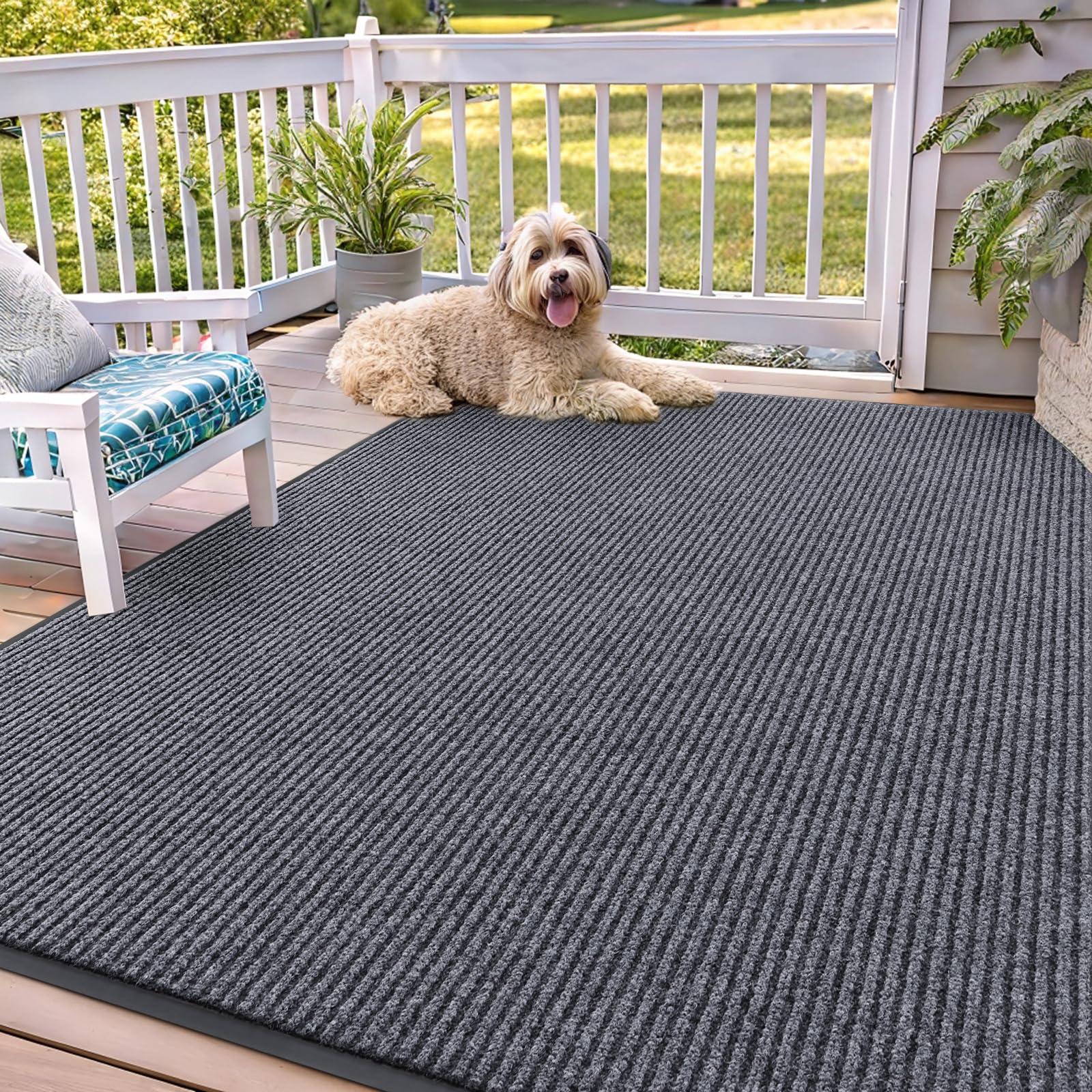 OLANLY front door mat pattern adds style while catching dirt
