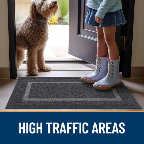 OLANLY mat suited for porches and outdoor entrances with practicality.