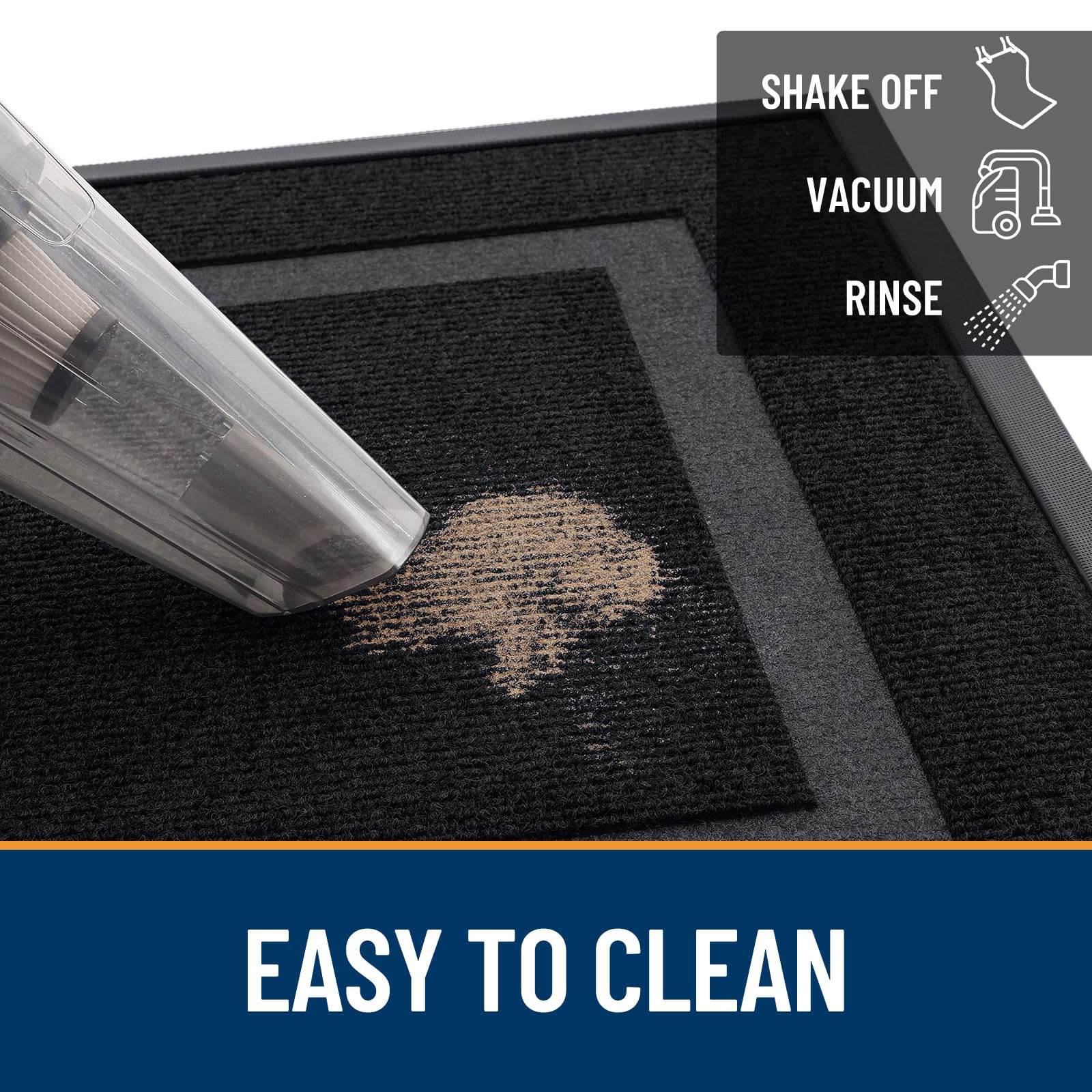 OLANLY ultra-thin-design mat fits under most doors