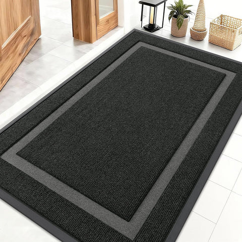 OLANLY front door mat ultra-thin design glides under doors with minimal snagging.
