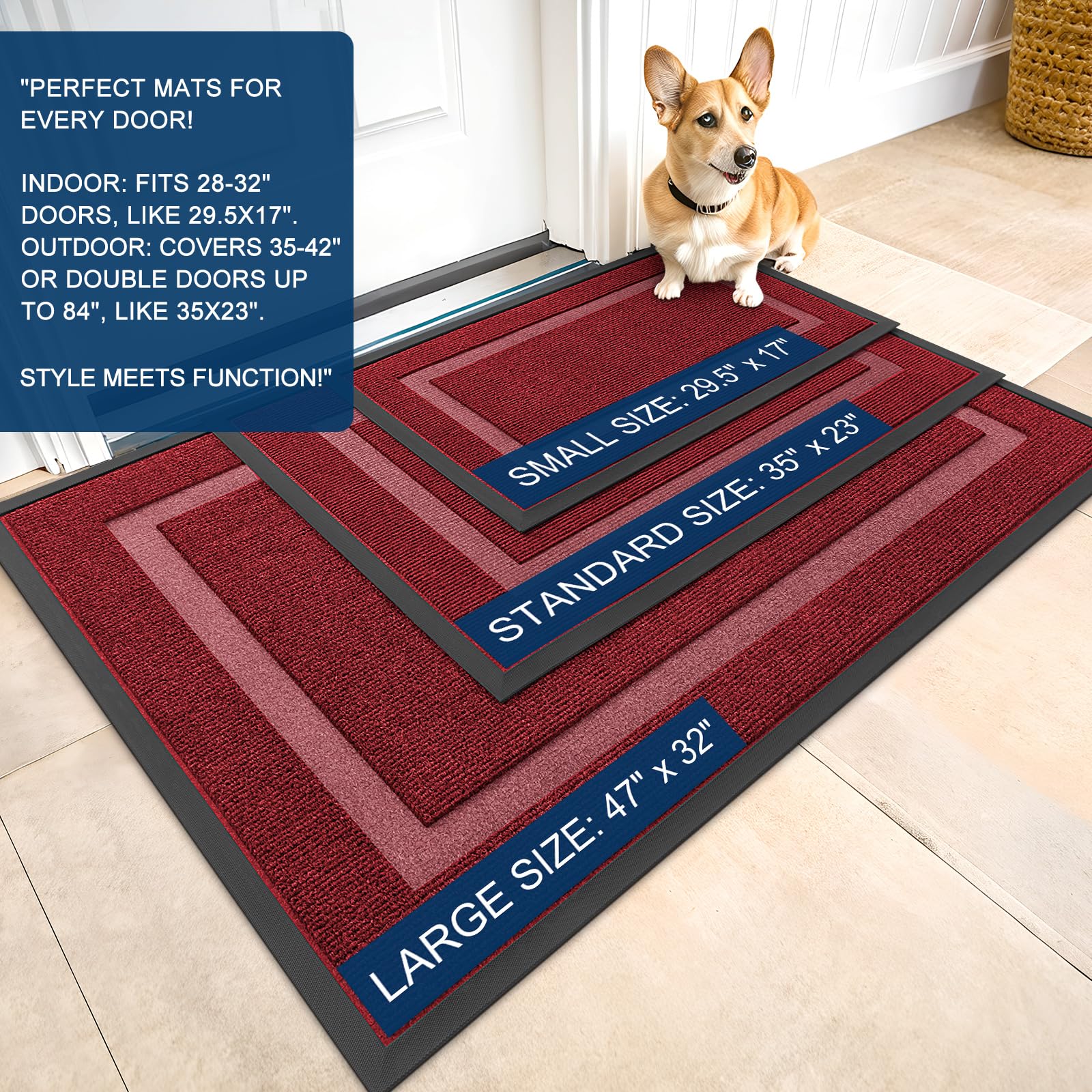 OLANLY waterproof mat keeps moisture outside, protecting floors.