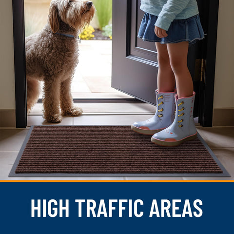 OLANLY heavy-duty entrance mat withstands high-traffic home use