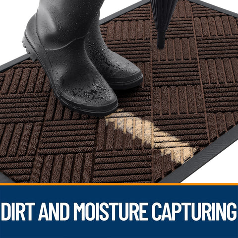 OLANLY heavy-duty natural rubber backing prevents slipping and protects floors.